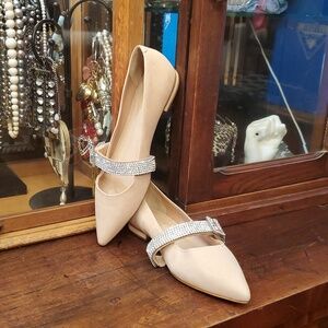 Schutz Tishara ballerina flat sparkly Rhinestones